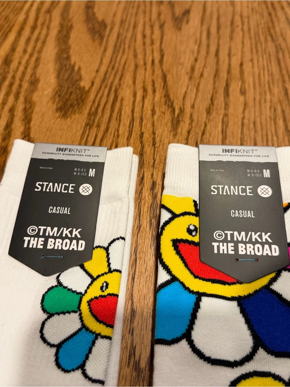 Takashi Murakami Stance Collab White with original box - 2-Pack